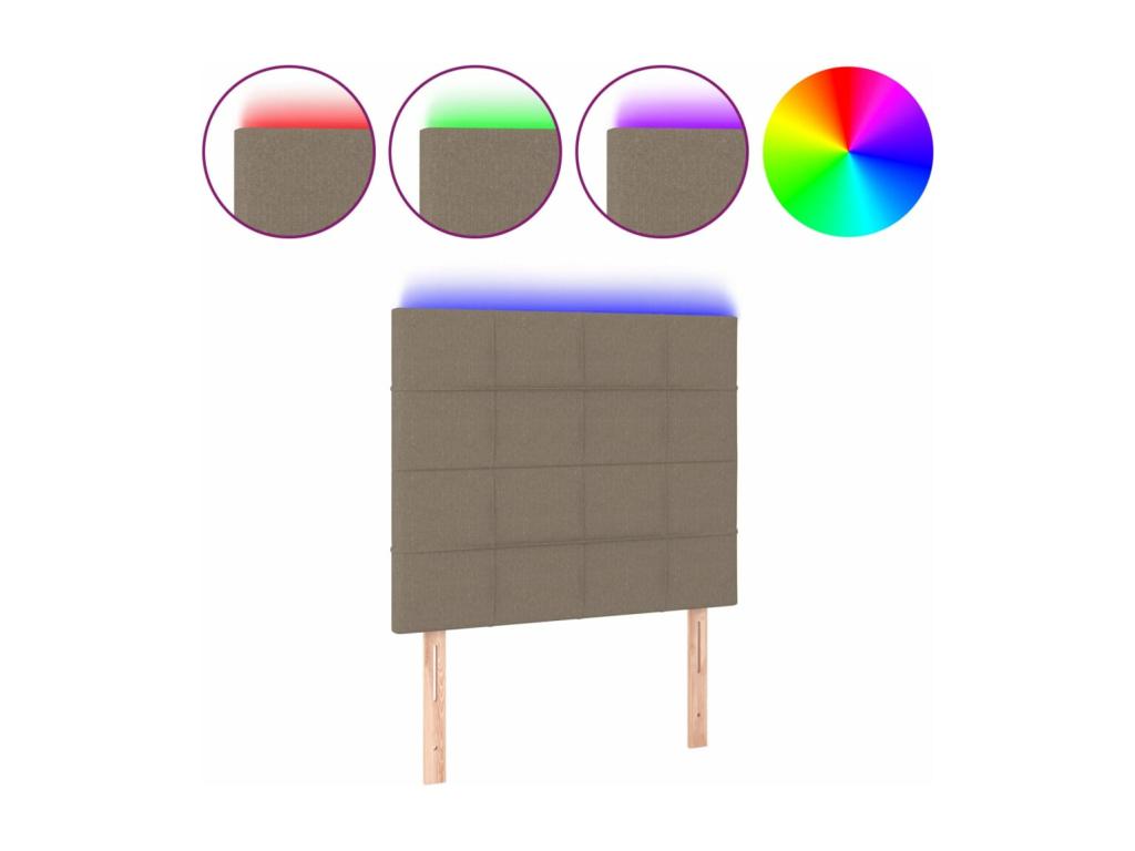 Headboard - Polyester - Taupe - 90x190 cm