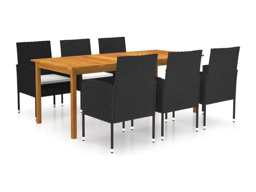 Outdoor Dining Set - Wood - Brown