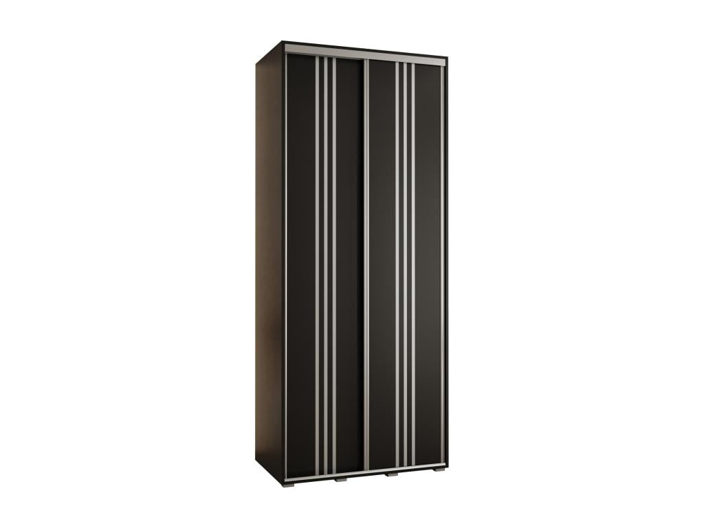 Wardrobe - Engineered Wood, Wood - Silver / Black