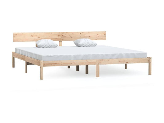 Bed - Wood - Natural - 200x200 cm