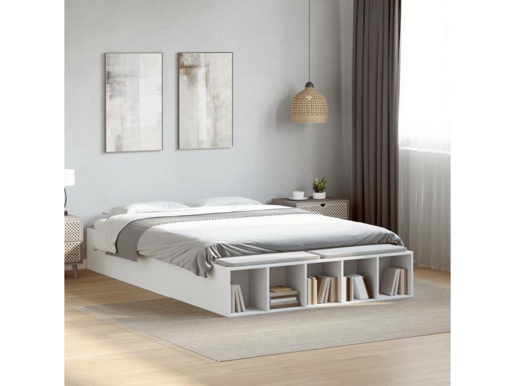 Bed Frame - Wood - White - 120x200 cm