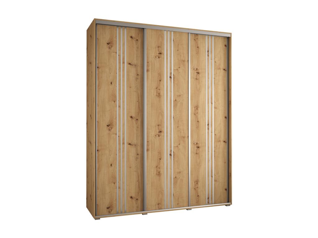Wardrobe - Engineered Wood, Wood - Silver / Natural