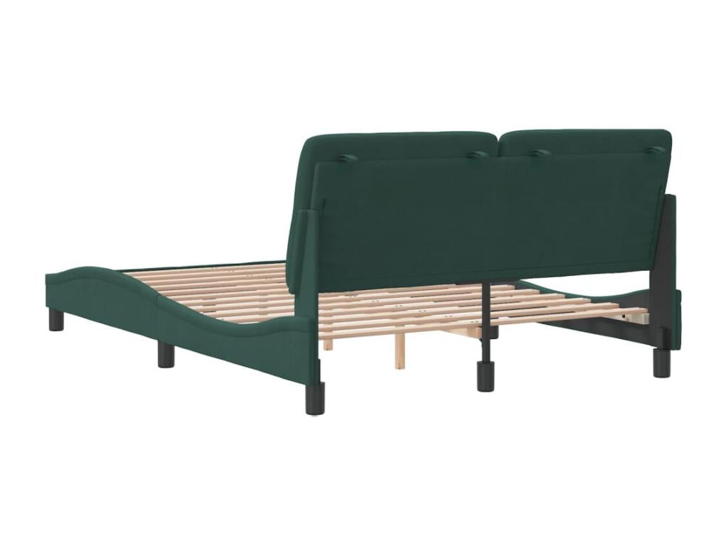 Bed Frame - Velvet - Green - 120x200 cm