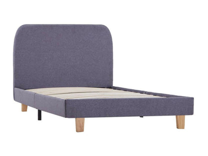 Bed - Wood - Gray - 90x200 cm