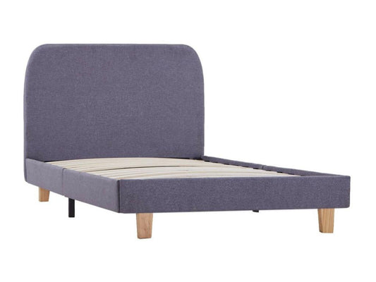 Bed - Wood - Gray - 90x200 cm