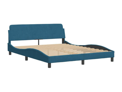 Bed Frame - Wood - Blue - 160x200 cm