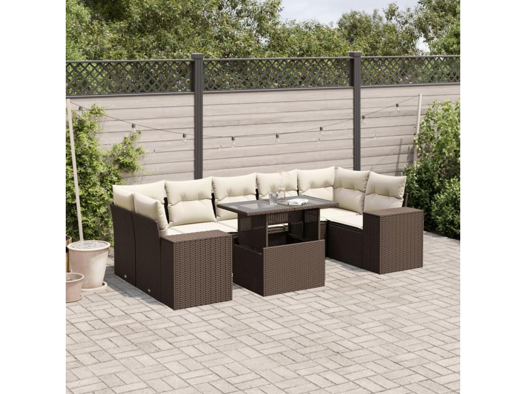 Outdoor Patio Set - Résine - Beige
