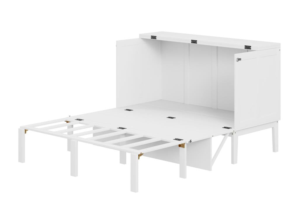 Box Spring - Wood - White - 140x200 cm