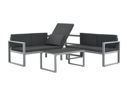 Outdoor Patio Set - Aluminum - Black