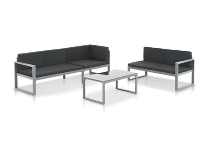 Outdoor Patio Set - Aluminum - Black