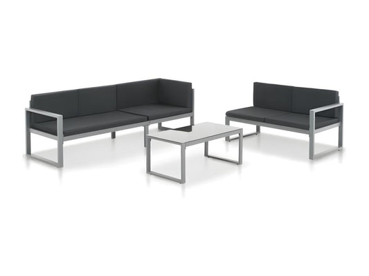 Outdoor Patio Set - Aluminum - Black