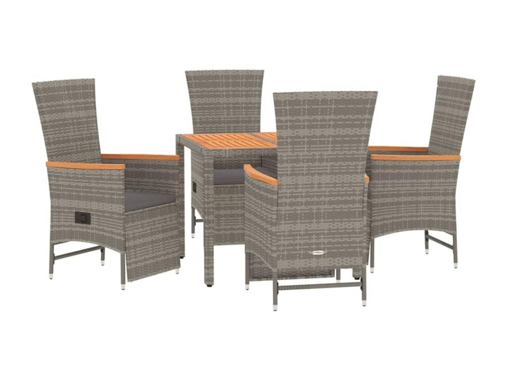 Outdoor Dining Set - Wood - Brown