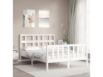 Bed Frame - Wood - White - 140x200 cm