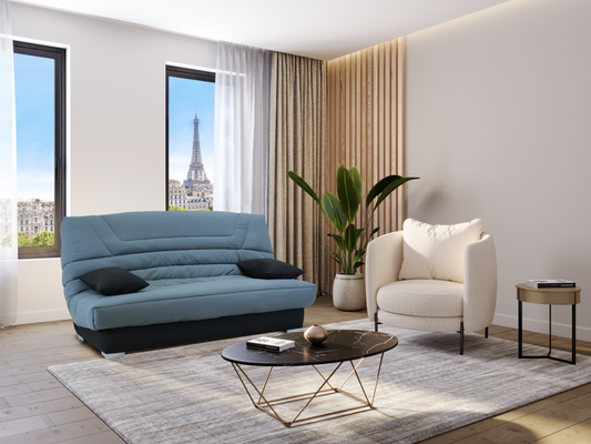 Mattress - 100 % Polyester, Coton - Gray / Black