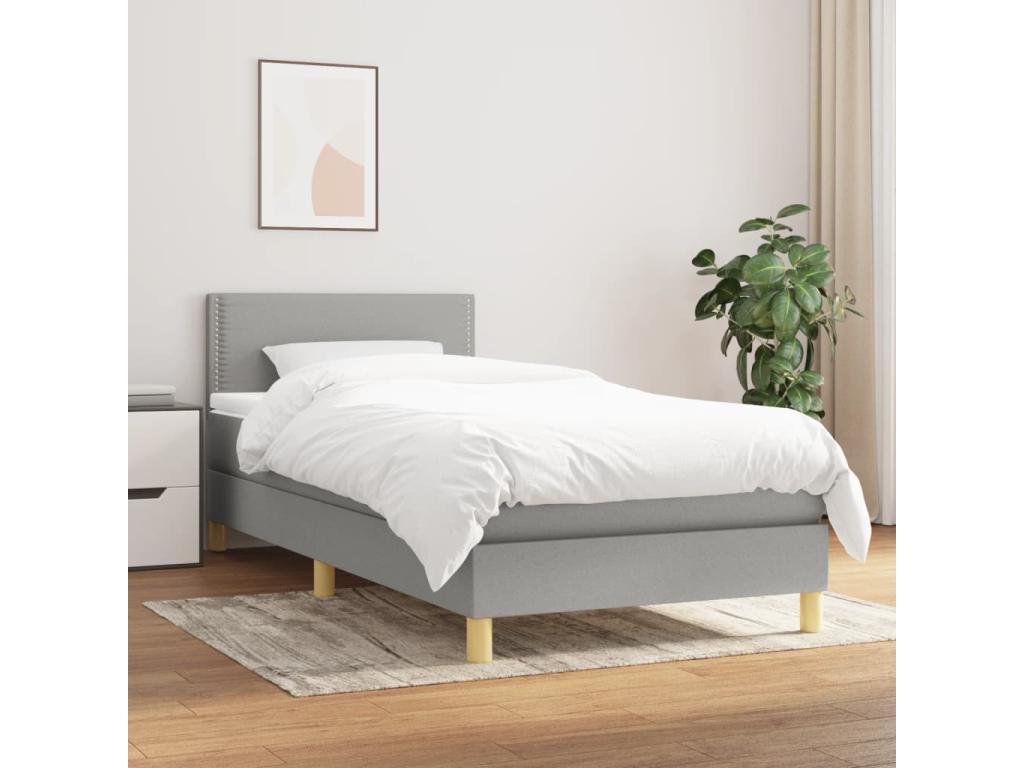 Mattress - Polyester - Gray - 90x200 cm