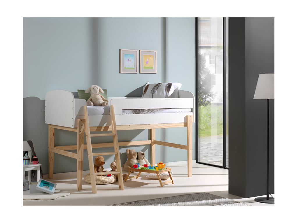 Bed - Mdf - White - 90x200 cm