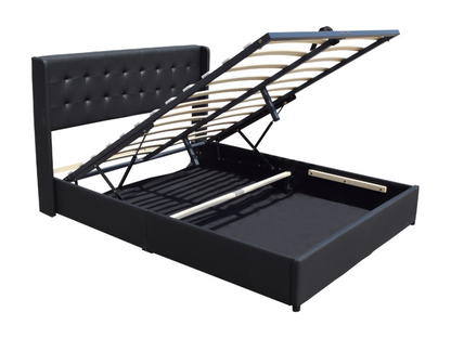 Headboard - Wood - Black - 140x200 cm