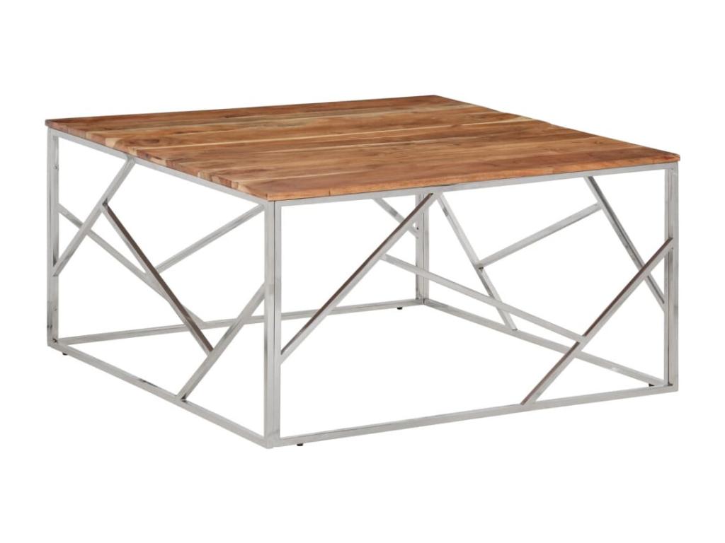 Coffee Table - Stainless Steel, Steel - Silver