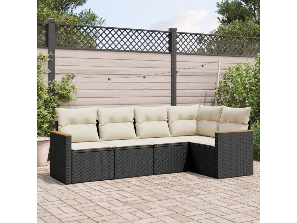 Outdoor Patio Set - Résine - Black
