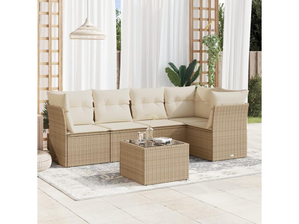 Outdoor Patio Set - Résine - Beige