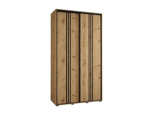 Wardrobe - Engineered Wood, Wood - Natural / Black