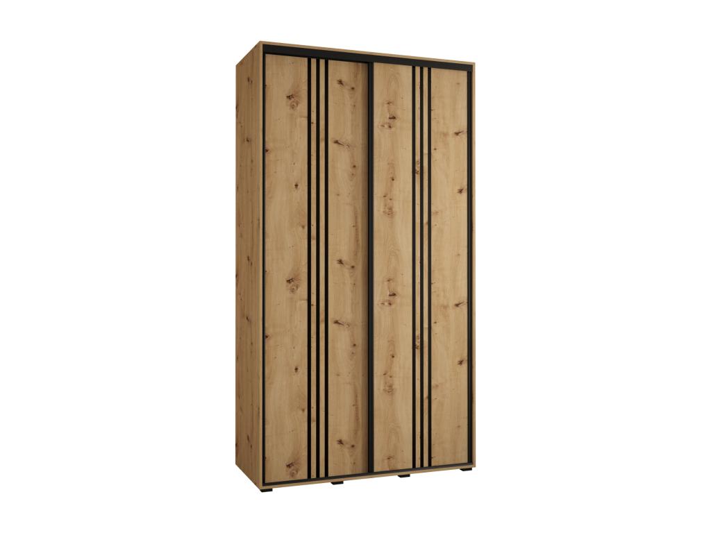 Wardrobe - Engineered Wood, Wood - Natural / Black