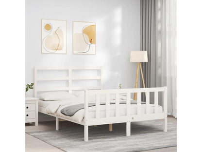 Bed Frame - Wood - White - 120x190 cm