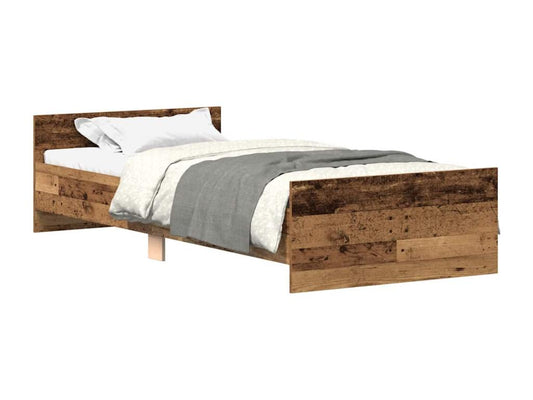 Bed Frame - Engineered Wood, Wood - Brown - 100x200 cm
