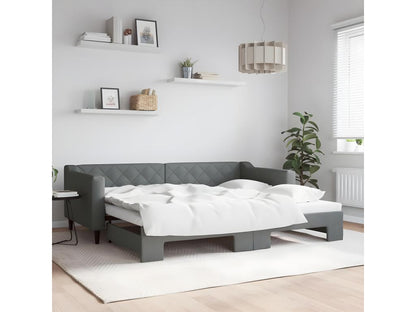 Daybed - Wood - Gray - 90x200 cm