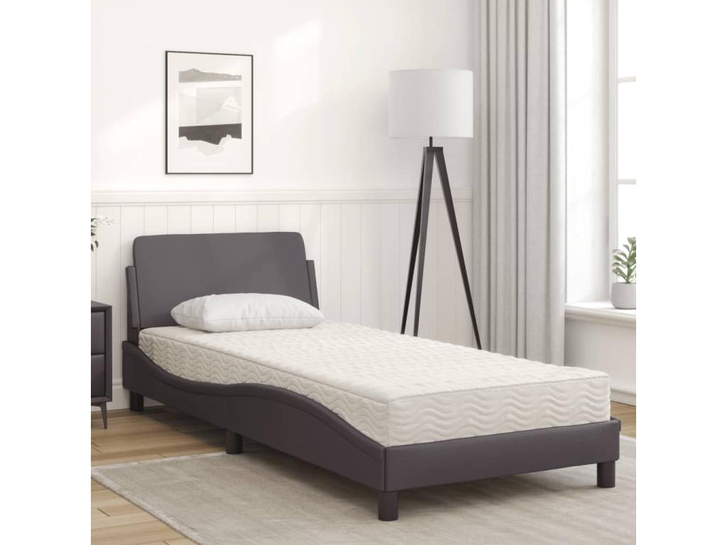 Mattress - Fourrure Synthétique - Gray - 90x200 cm