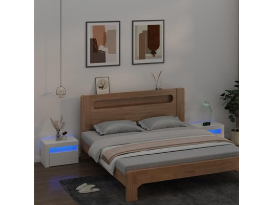 Nightstand Set - Wood - Multicolor - 35x40 cm