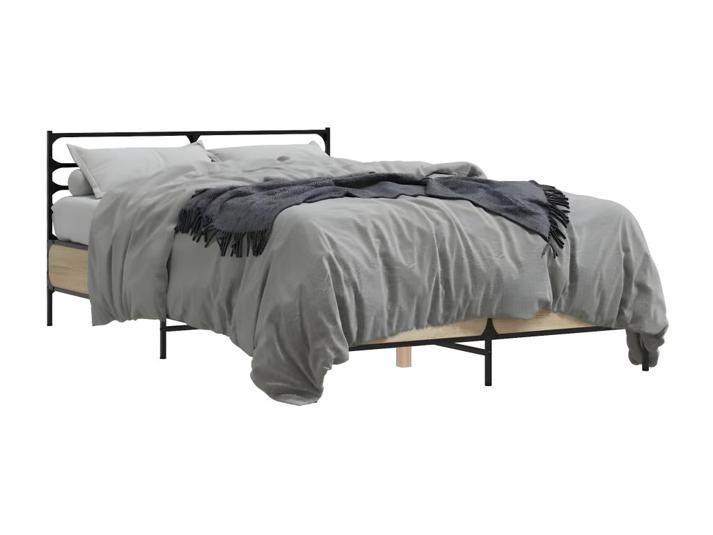 Bed Frame - Wood - Brown - 140x200 cm