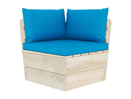 Outdoor Patio Set - Wood - Gray