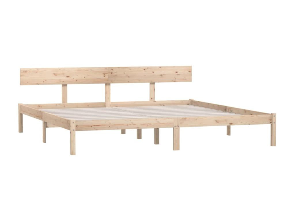 Bed - Wood - Natural - 200x200 cm