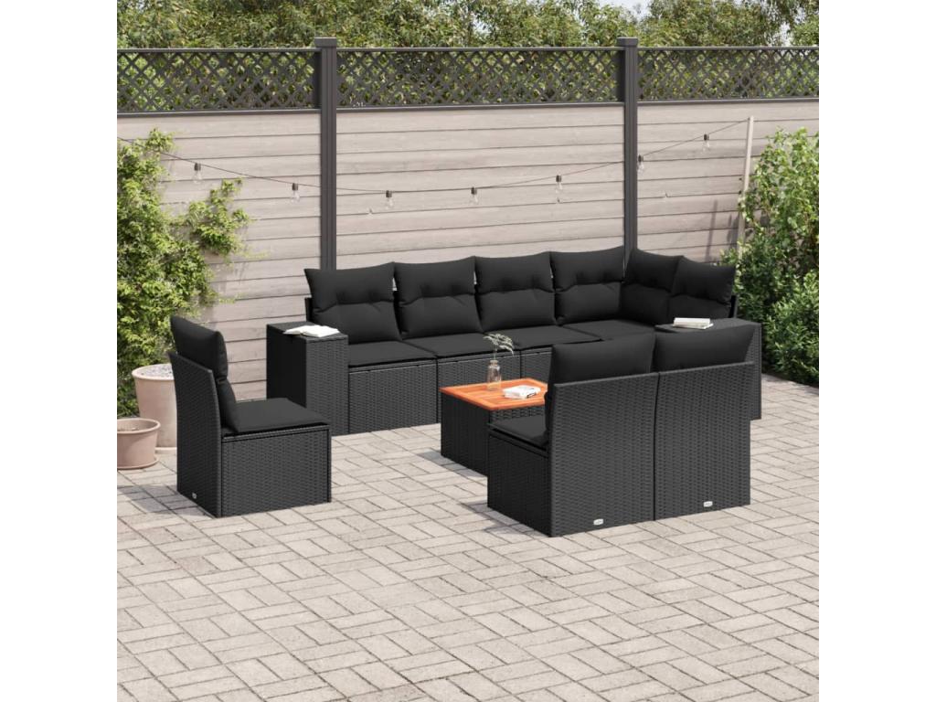 Outdoor Patio Set - Résine - Black