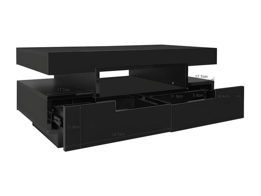 Coffee Table - Engineered Wood, Wood - Black