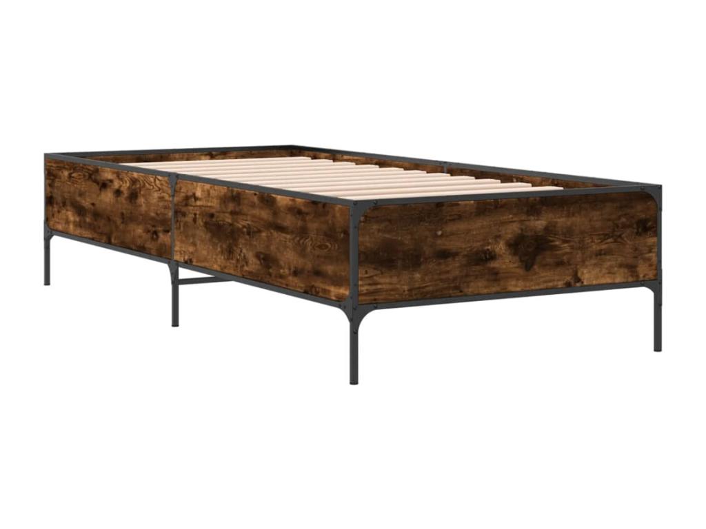 Bed Frame - Engineered Wood, Wood - Brown - 90x190 cm