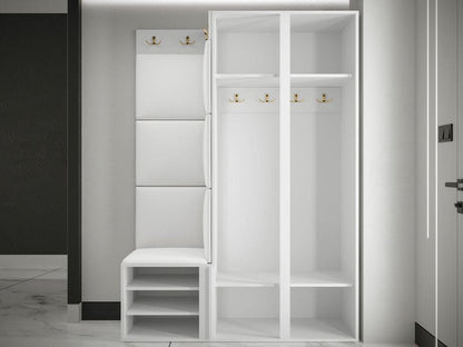 Home Furniture - Engineered Wood, Wood, Leather - Black - 116x46 cm