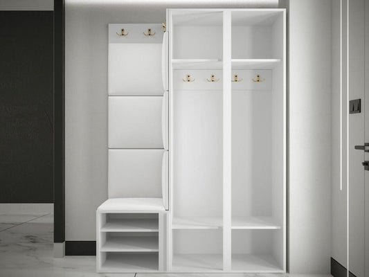 Home Furniture - Engineered Wood, Wood, Leather - Black - 116x46 cm