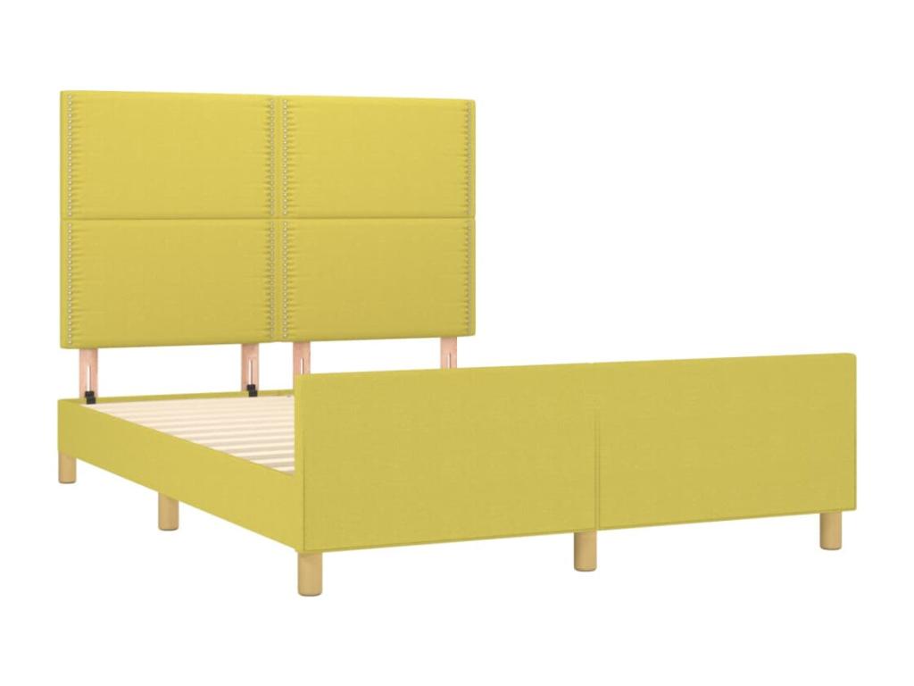 Bed Frame - Polyester - Green - 160x200 cm