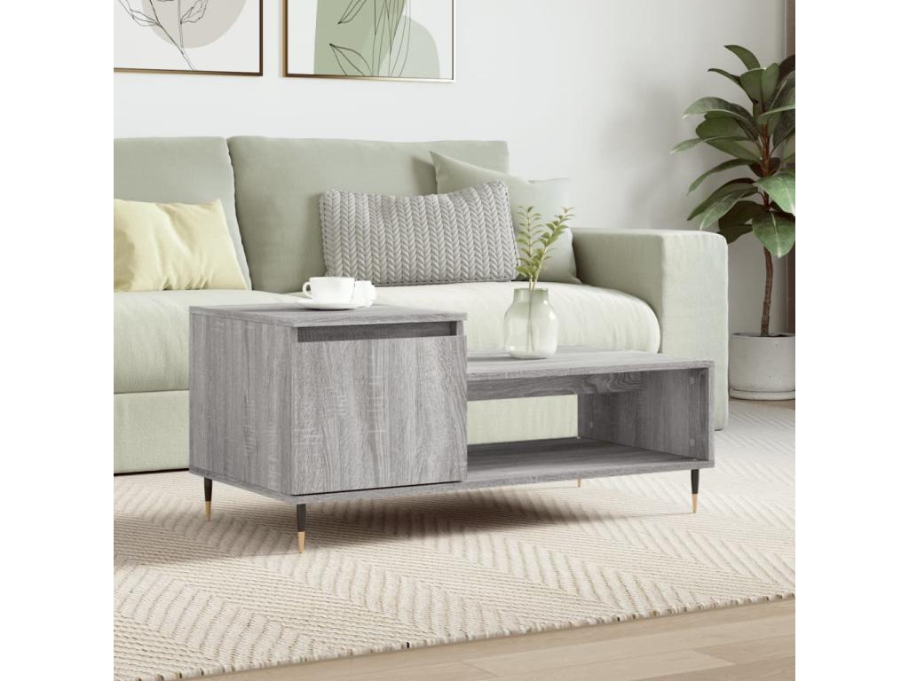 Coffee Table - Wood - Gray - 50x45 cm