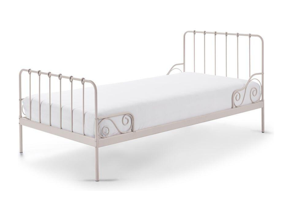Bed - Steel - Rose - 90x200 cm
