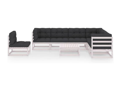 Outdoor Patio Set - Wood - White