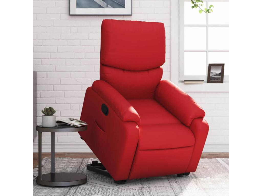Armchair - Tilting - Fourrure Synthétique - Red