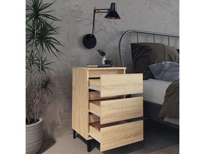 Nightstand - Wood - Brown - 35x69 cm