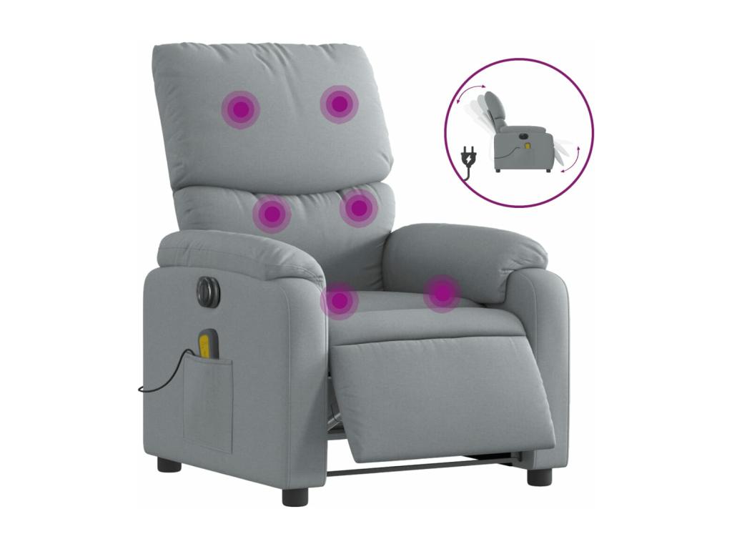 Armchair - Tilting - Polyester - Gray