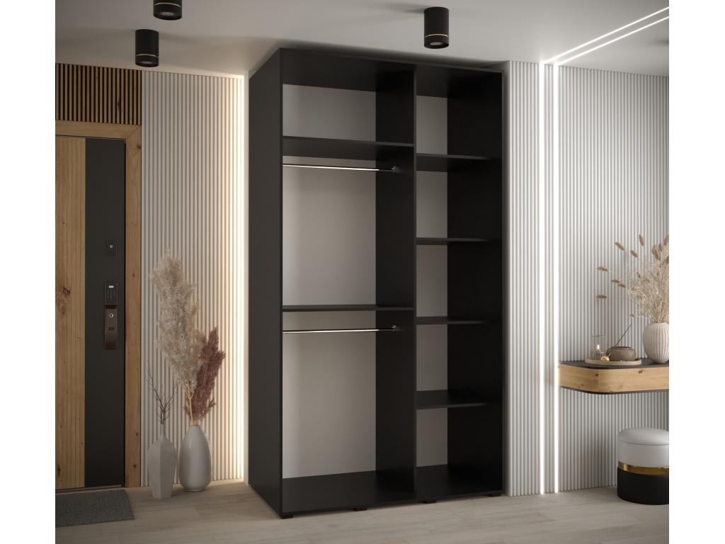 Wardrobe - Engineered Wood, Wood - Brown / Black