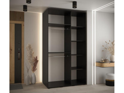 Wardrobe - Engineered Wood, Wood - Brown / Black