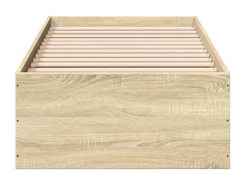 Bed Frame - Engineered Wood, Wood - Brown - 100x200 cm