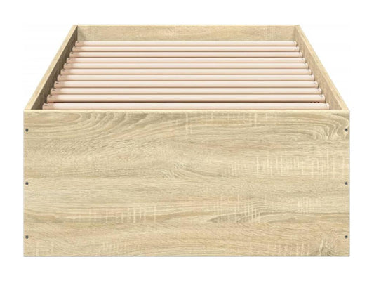 Bed Frame - Engineered Wood, Wood - Brown - 100x200 cm